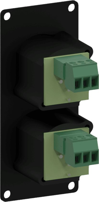 Модул панел Caymon CASY126/B, 2x XLR машки, црн