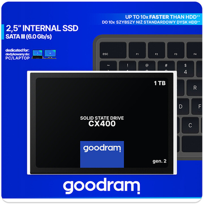 SSD GoodRam CX400 1TB, 2.5", SATA III, i zi