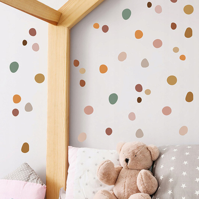 Ngjitëse muri SIPO Dots Spots XXL, vetëngjitëse, dekor për fëmijë, shumëngjyrëshe