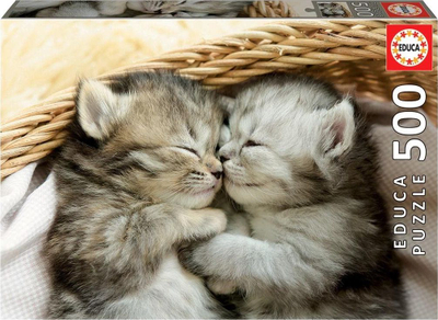 Puzzle Educa Sweet Kittens, 500 copa, 48 x 36 cm, shumëngjyrësh