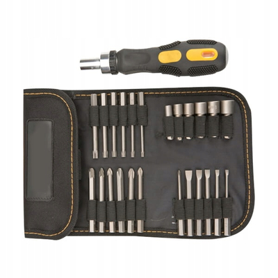 Set kaçavidash me bit TOPEX 39D352, 26 copë, dorezë magnetike, në këllëf tekstili