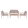 Set mobiljesh oborri Safin HM6278.04, 4 pjesë, alumin, ngjyrë cappuccino me jastëkë beige