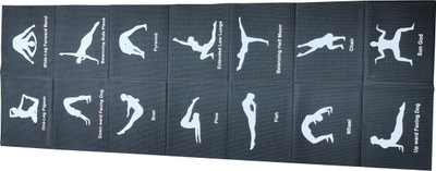 Tapet i palosçëm për yoga Enero Fit, 170x60cm, 5mm, i zi