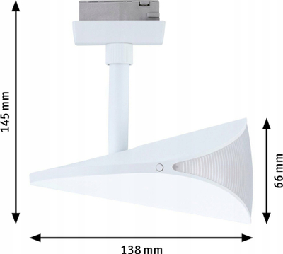 Spot shine URail Paulmann LED Litov Alejandro, 10W, 3000K, i bardhë
