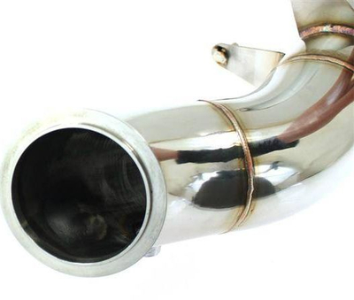 Downpipe TurboWorks për BMW F22 F30 F32 N55, pa katalizator, çelik inox, ngjyrë argjendi