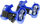 Patina rrotulluese Clip-On AG234B, rrota LED, universale, blu