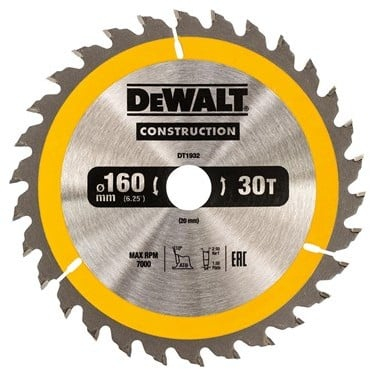 Тристранен лист Dewalt DT1933-QZ, 165mm, 18 заби, за дрво