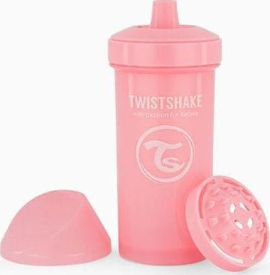 Shishe për fëmijë Twistshake Kid Cup, 360 ml, 12 muaj +, rozë