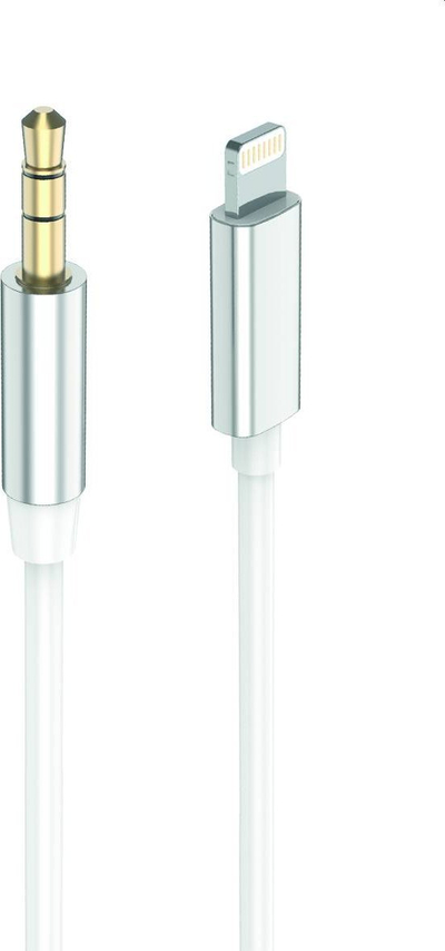 Kabllo audio 2GO 797218, Lightning në 3.5mm, 1m, e bardhë