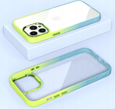 Kapak telefoni MX Rainbow për iPhone 11 Pro, 5.8\", transparent, jeshile blu