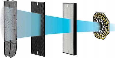 Filtër ajri Rowenta XD6077F0 Allergy+ XL, HEPA, për Intense Pure Air PU60xx, i zi