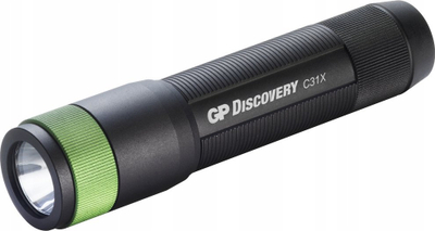 Elektrik dore GP Discovery GPDISFLC31XBK479, 100 lm, 7 orë, alumin, e zezë