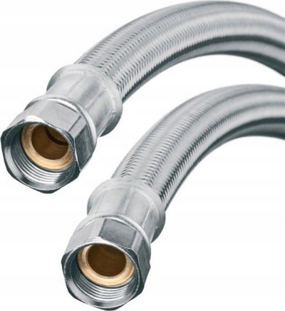 Zorrë fleksible lidhëse DN25, 1\"x1\", 90cm, gri