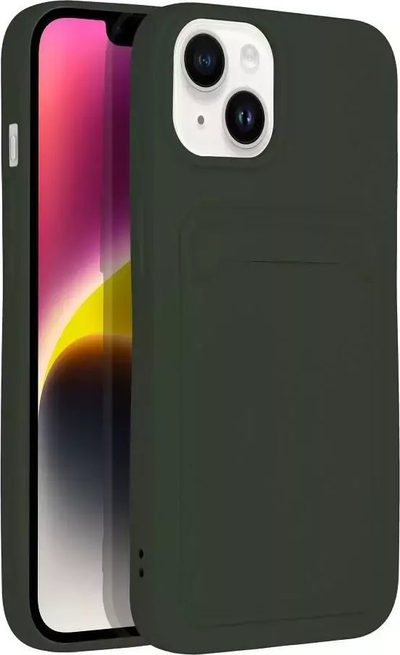 Kutí telefoni Riff Silicone për Apple iPhone 14, me xhep karte, jeshile