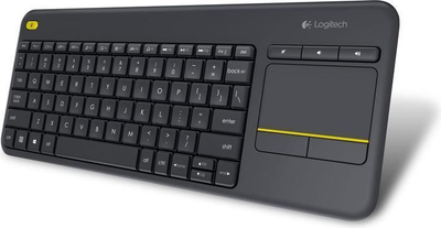 Tastierë wireless Logitech K400 Plus, me touchpad, për PC dhe TV, e zezë