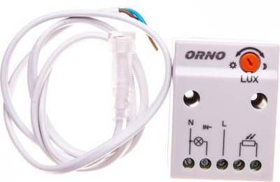 Senzor muzgu Orno OR-CR-233, 2300W, sondë e jashtme IP65, i bardhë