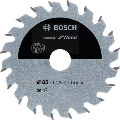 Disk Bosch Standard Wood për dru, 85x15x20