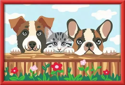 Сет сликање Ravensburger CreArt 23855 Мачки и Кучиња, Сликање по броеви, од 11 години