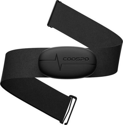 Sensor gjoksi Coospo H6 për rrahjet e zemrës, Bluetooth ANT+, i zi