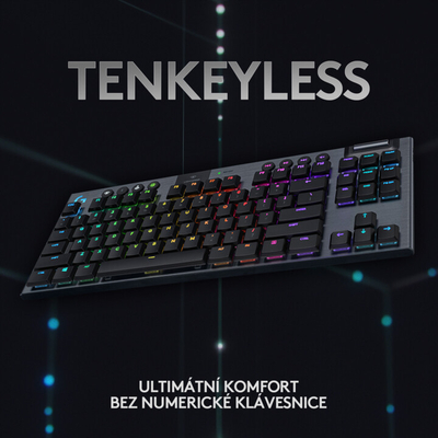 Tastierë Logitech G915 TKL Lightspeed, GL Tactile, US, e zezë