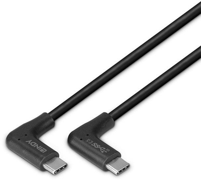 Kabllo USB-C Lindy 43162, USB 3.2 10Gbps, 1.5m, e zezë