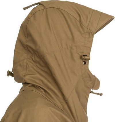 Xhaketë jashtë Helikon-Tex Pilgrim Anorak, model taktik, me kapuç që rregullohet, ngjyrë coyote