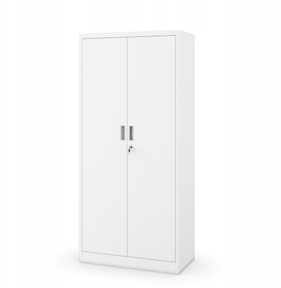 Dollap zyre metalik JAN Compact, 175 cm, me bravë, i bardhë
