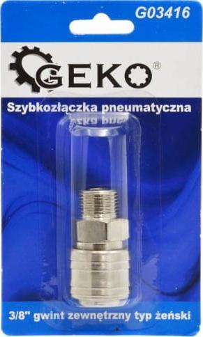 Kapëse pneumatike GEKO, lidhje e shpejtë, filetë e jashtme 3/8"