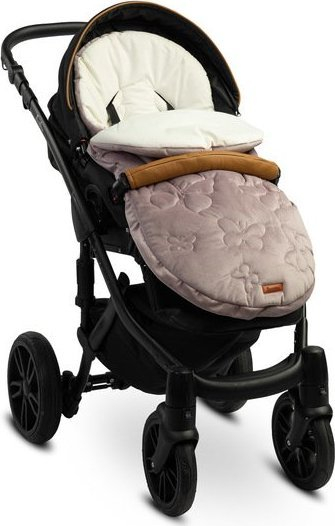 Thes dimri për karrocë Rivera Winter Sack, 95 x 45 cm, velvet, rozë