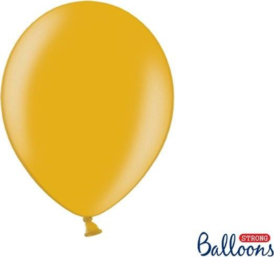 Balona Strong 30 cm, metalike ngjyrë ari, 10 copë