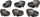 Jastëkë zëvendësues për vesh për Plantronics Voyager 6200 UC, madhësi medium, të zinj