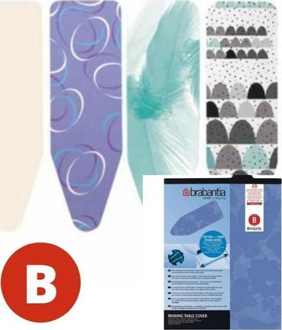 Mbulesë dërrase hekurosje Brabantia B, 124 x 38 cm, pambuk, shumëngjyrëshe