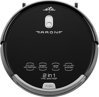 Robot fshesë ETA Aron 2512, 2 në 1 vakum dhe mop, me navigim GYRO, ngjyrë e zezë