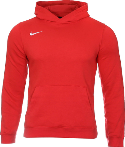 Bluzë me kapuç për kalamaj Nike Park 20 Fleece Jr CW6896-657, pambuk poliester, xhep kangur, e kuqe