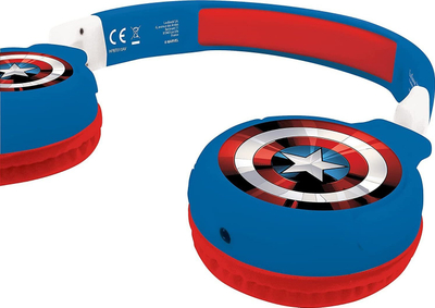 Kufje për kalamajt Lexibook Marvel Avengers, Bluetooth 5.0, me kabllo 3.5mm, blu e kuqe