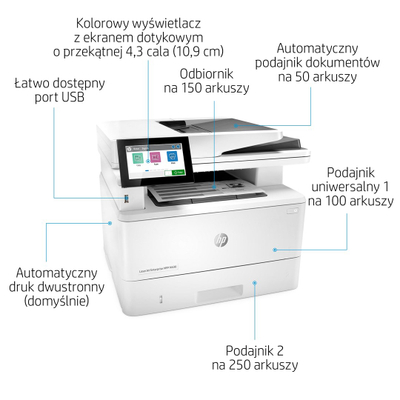 Printer multifunksional HP LaserJet Enterprise M430f, A4, bardhë, bardhëzi