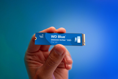 Disk SSD Western Digital Blue SN5000, 1 TB, PCIe Gen 4.0, 5150 MB/s, i kaltër