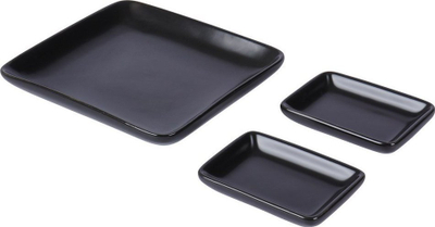 Сет за сервирање суши Excellent Houseware, 8 делови, керамика, црн