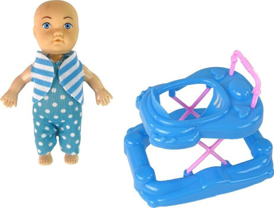 Set lodre LeanToys Doll, kukull mami shtatzënë me bebe, flokë të gjatë, me aksesorë