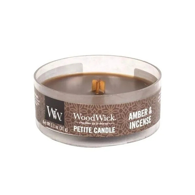 Qiri aromatik WoodWick Amber & Incense, 31 g
