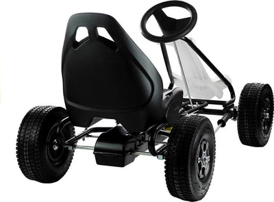 Go-kart për kalamoj Monster, me pedale, rrota me frymë, i bardhë me të zi