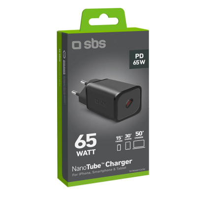 Karikues muri SBS TETRGAN1C65W, USB-C, 65W karikim i shpejtë, i zi