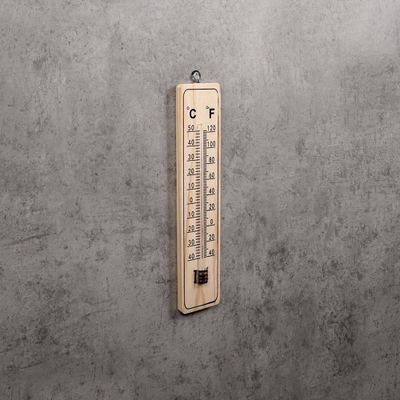 Termometër i brendshëm Pro Garden CY5000420, 22cm, dru, ngjyrë natyrale