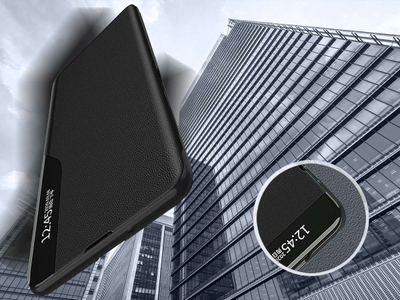 Kapak telefoni Alogy Smart View Cover për Samsung Galaxy S21 Plus, me dritare anësore, bëhet dhe si stand, i zi