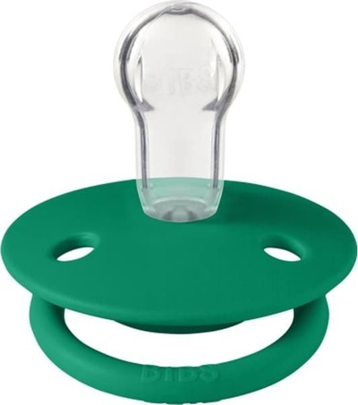Biberon BIBS De Lux Round, silikon, 0-36m, jeshil evergreen