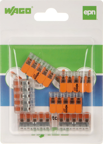 Lidhës elektrik Wago X5, Quick Splice me levë, 32A 450V, transparent