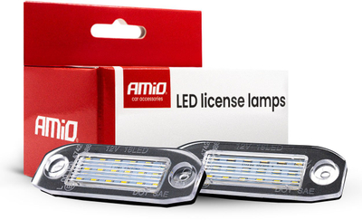 Dritë targe AMiO CLP04 Volvo, LED, 12V, e zezë
