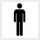 Stiker tualeti Aptel Toilet For Men, 70x120mm, i bardhë