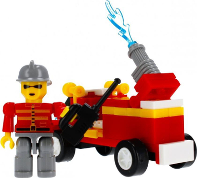 Blloqe ndërtimi Alleblox Fire Brigade, 63 copa, set për ndërtim, me ngjyra