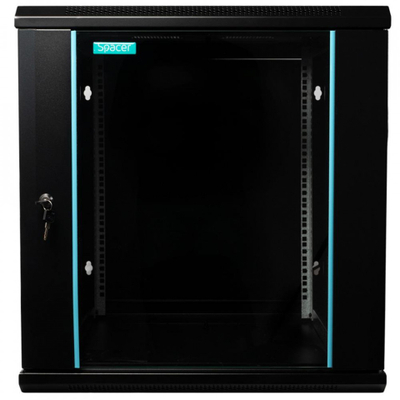 Kabinet rrjeti Spacer SPCW-12U-600, 19" 12U, 600mm, i zi